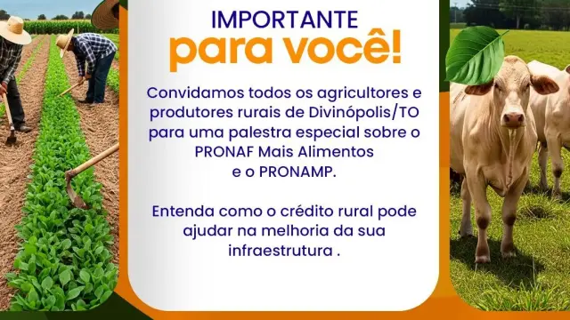 Atenção, produtores de Divinópolis do Tocantins!